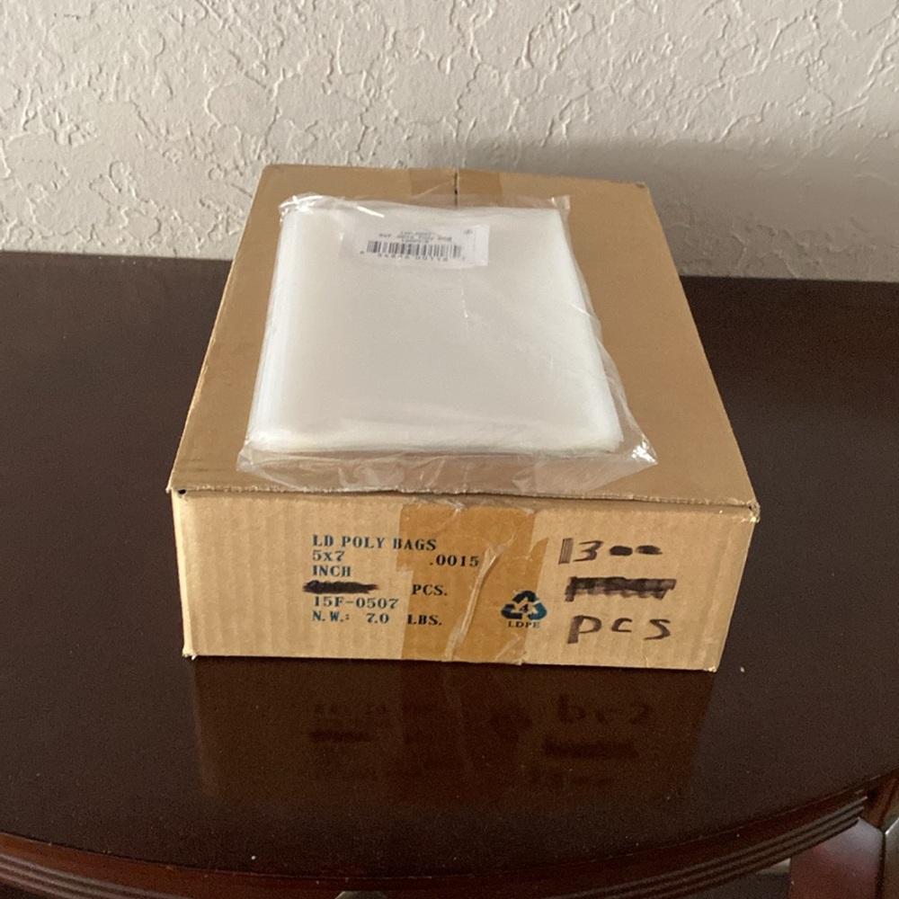 1300 pcs Clear Poly Bags 5x7 100PCS a bag  perfect for jewelry small storage
